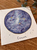 Constellation Cancer - Carte aquarelle - 14x14cm