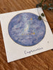 Constellation Capricorne - Carte aquarelle - 14x14cm