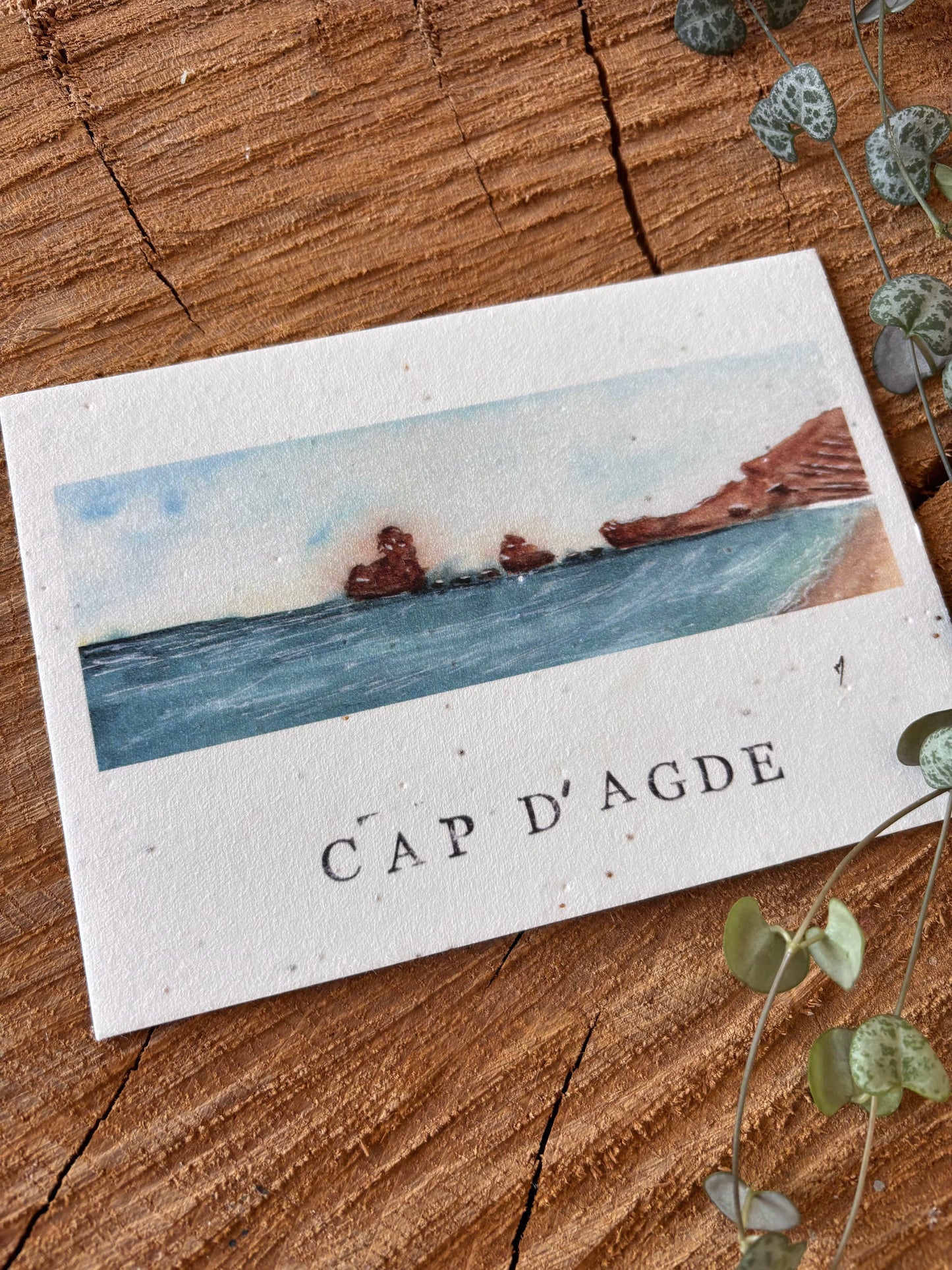 Cap d'Agde - Hérault - Carte aquarelle - 10,5x14,8cm
