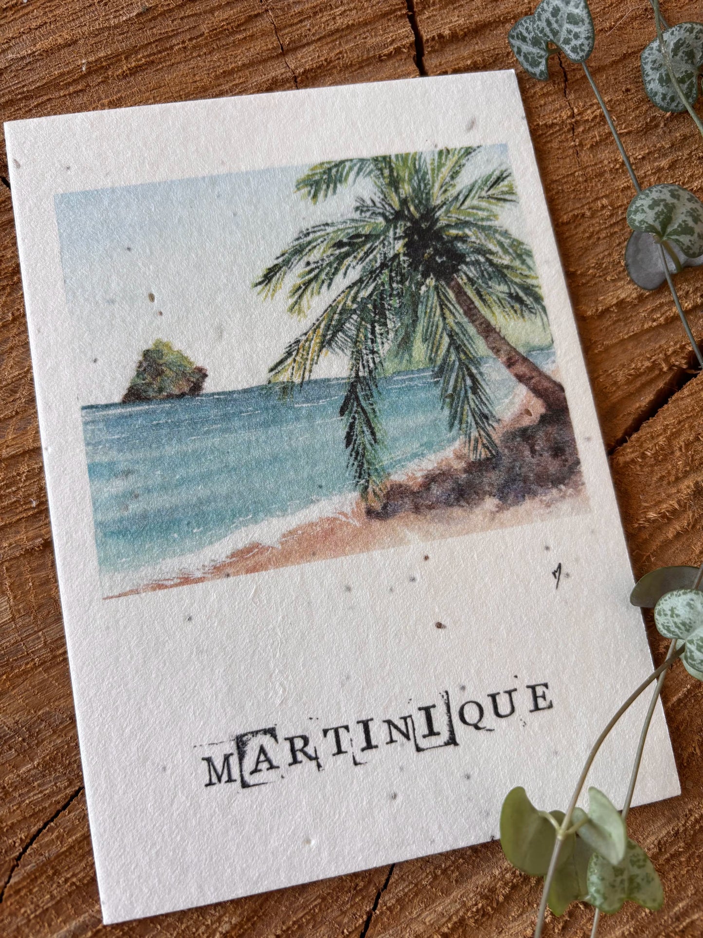 Le Diamant - Martinique - Carte aquarelle - 10,5x14,8cm