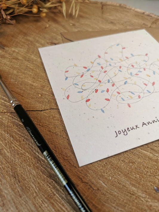 Guirlande d'anniversaire - Carte ensemencée