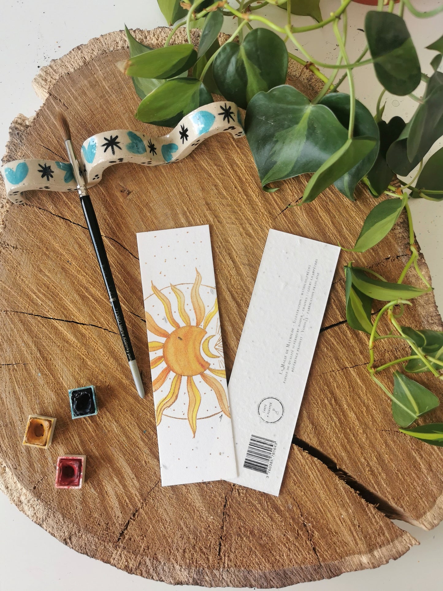 Soleil lunaire - marque-page - 5x17cm