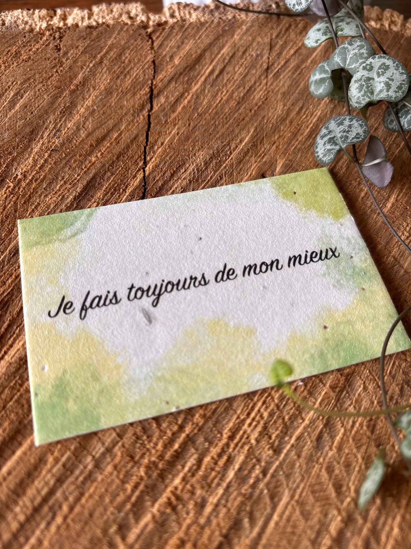 Je fais toujours de mon mieux - 5,5x8,5cm - Carte ensemencée
