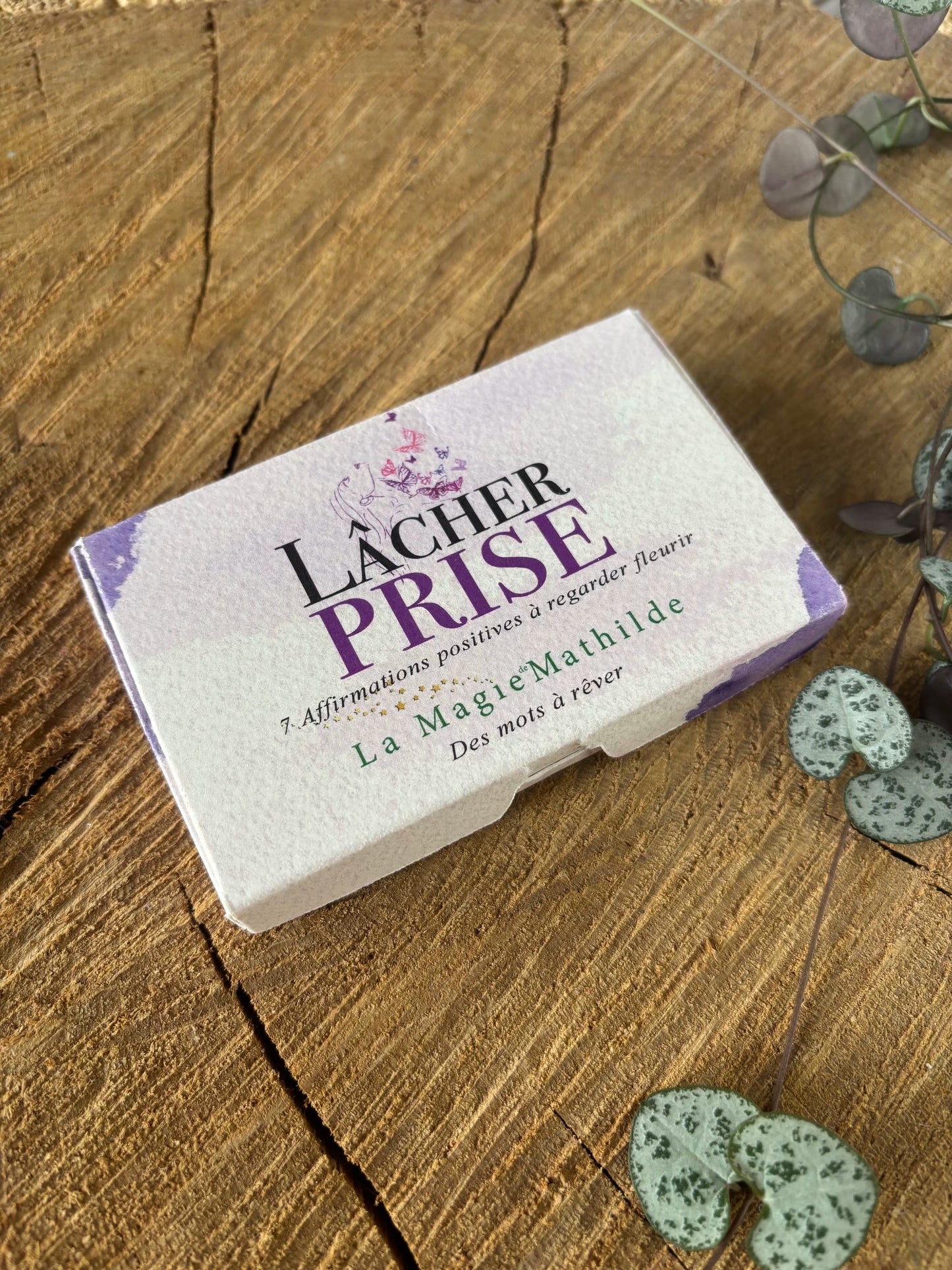 Coffret Lâcher-prise - 6 affirmations positives à regarder fleurir - 5,5x8,5cm