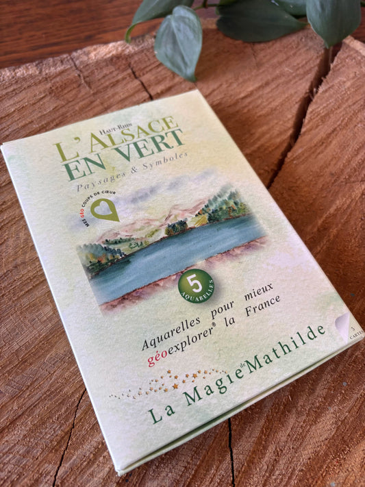 Coffret de 5 aquarelles - L'Alsace en Vert - Haut-Rhin - 10,5 x 14,8cm