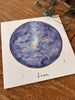 Constellation Lion - Carte aquarelle - 14x14cm