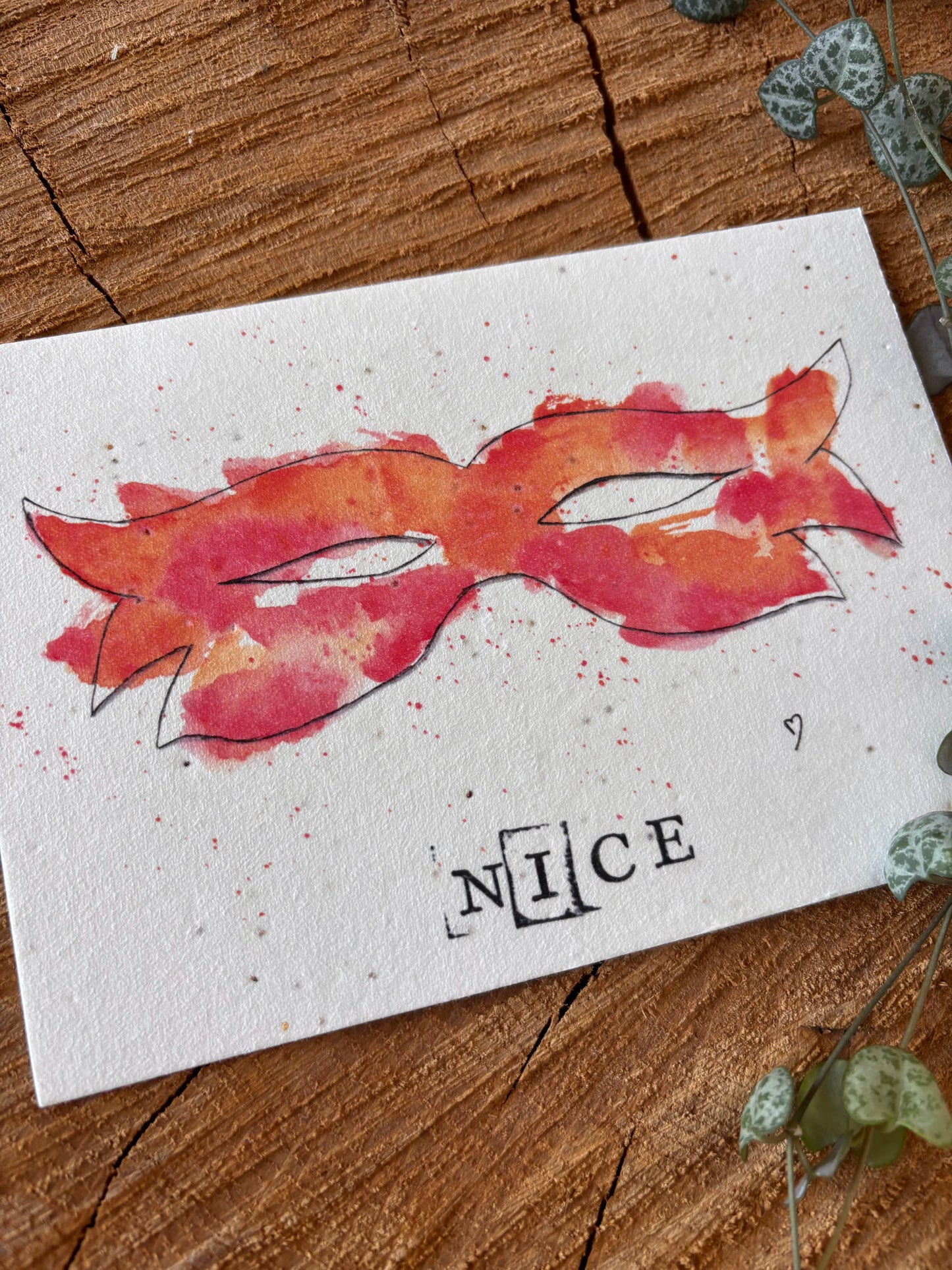 Carnaval de Nice - Alpes-Maritimes - Carte aquarelle - 10,5x14,8cm