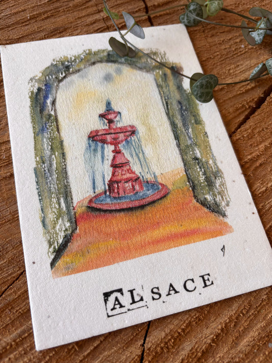 Parc Orangerie - Strasbourg - Carte aquarelle - 10,5x14,8cm