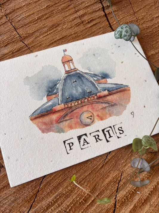 Palais du Luxembourg - Paris - Carte aquarelle - 10,5x14,8cm
