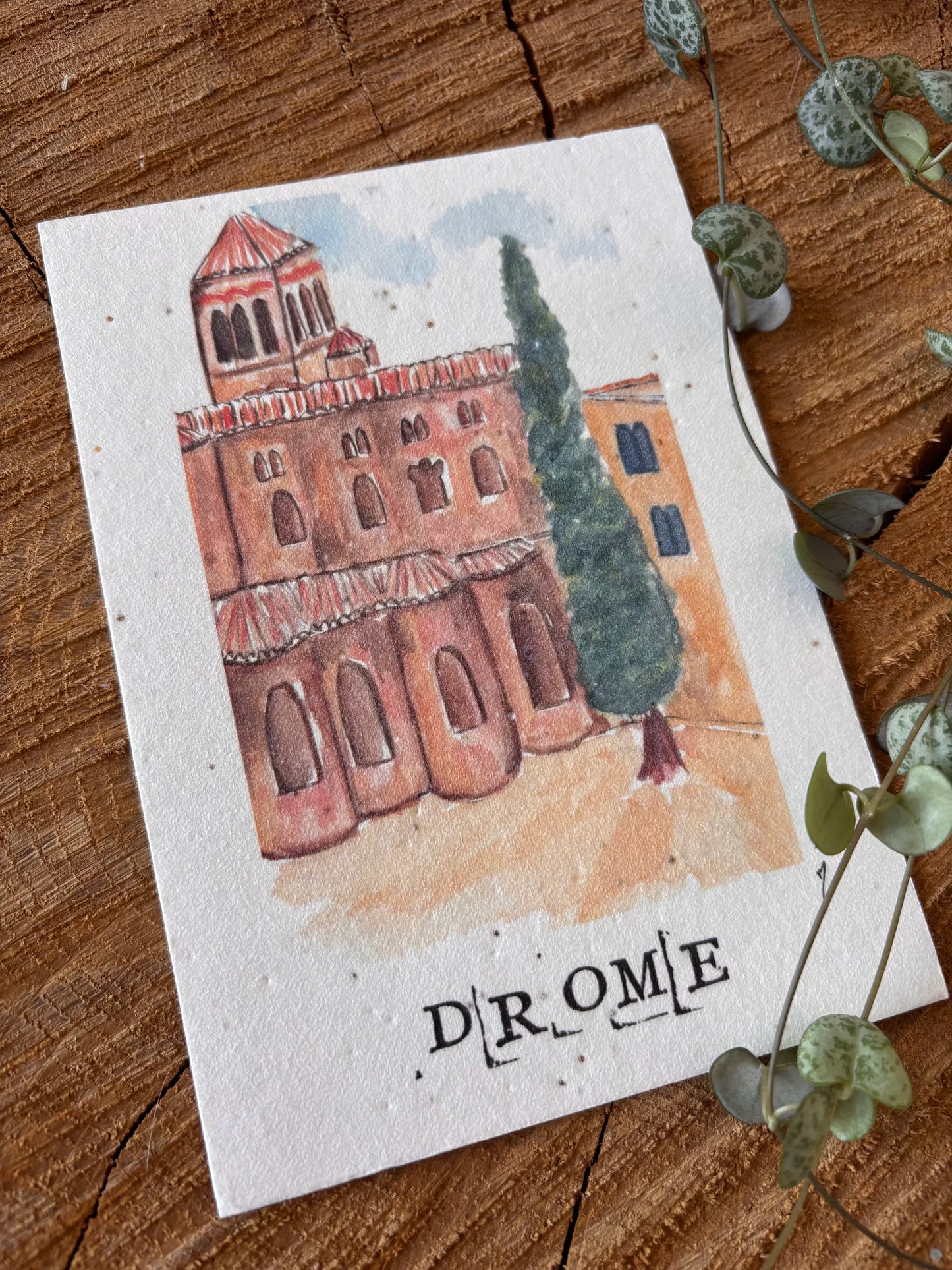 Cathédrale St-Apollinaire - Carte aquarelle - 10,5x14,8cm