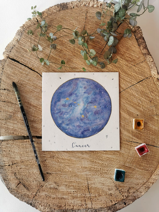 Illustration ensemencée - Constellation Cancer