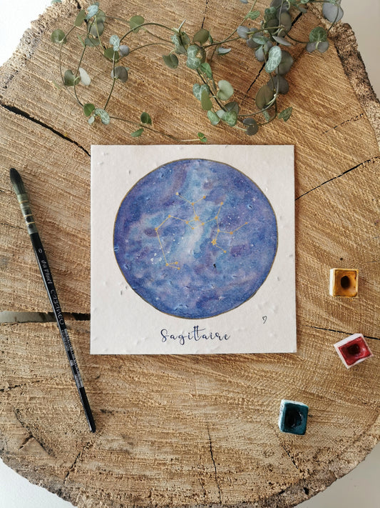 Illustration ensemencée - Constellation Sagittaire