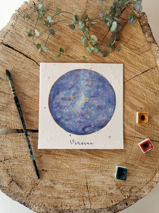Illustration ensemencée - Constellation Verseau