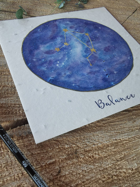 Illustration ensemencée - Constellation Balance